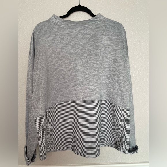 Champion Striped Crewneck Turtleneck Sweater with Zipper - Picture 2 of 5